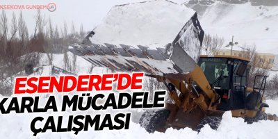 Esendere'de karla mücadele çalışması