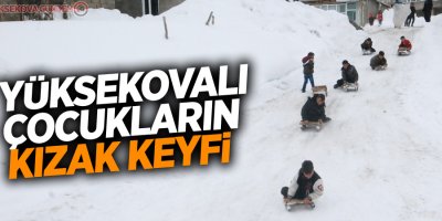 Yüksekovalı çocukların kızak keyfi