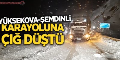 Yüksekova-Şemdinli karayoluna çığ düştü