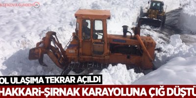 Hakkari-Şırnak kara yoluna çığ düştü