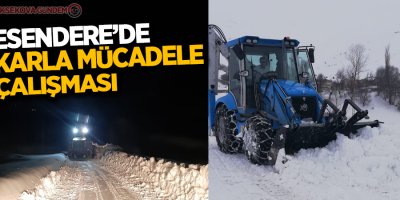 Esendere'de karla mücadele çalışması