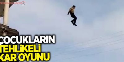 Çocukların tehlikeli kar oyunu