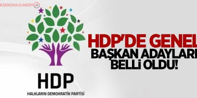 HDP'de Genel Başkan Adayları belli oldu!