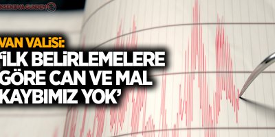 Van Valisi: 'İlk belirlemelere göre can ve mal kaybımız yok'