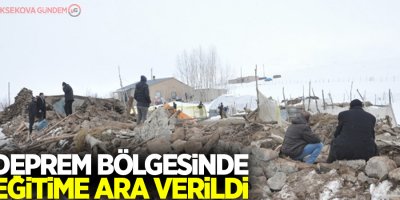 Deprem bölgesinde eğitime ara verildi!