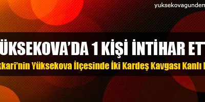 Yüksekovada 1 kişi intihar etti