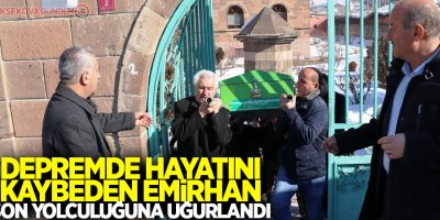 Depremde hayatını kaybeden Emirhan son yolculuğuna uğurlandı