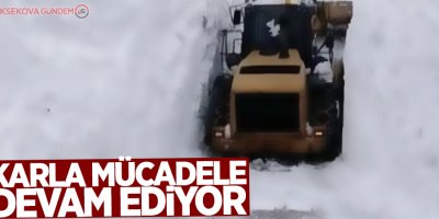 Sınırda karla mücadele çalışması devam ediyor