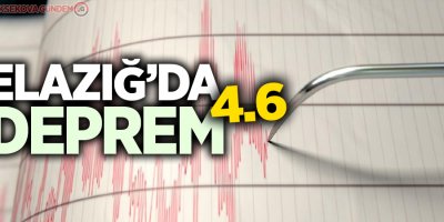 Elazığ'da 4.6 büyüklüğünde deprem oldu!