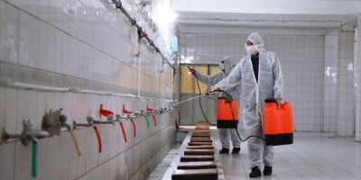 Van'da abdesthaneler korona virüsüne karşı ilaçlandı