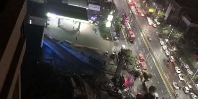 Çin'de otel binası aniden çöktü: 23 kişi kurtarıldı