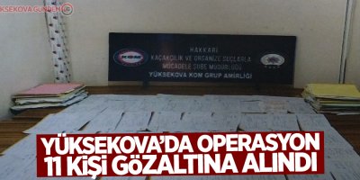 Yüksekova'da senet operasyonu: 11 gözaltı