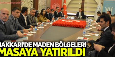 Hakkari’de maden bölgeleri masaya yatırıldı