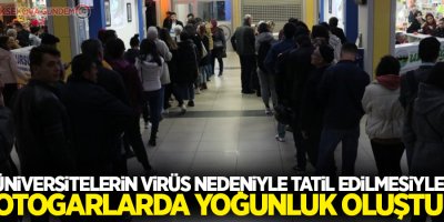 Üniversitelerin virüs nedeniyle tatil edilmesiyle otogarlarda yoğunluk oluştu