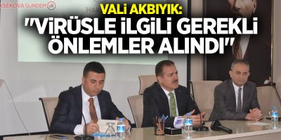 Vali Akbıyık: 'Virüsle ilgili gerekli önlemler alındı'