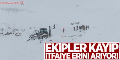 Van'daki çığ bölgesinde ekipler kayıp itfaiye erini arıyor!