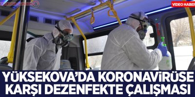 Yüksekova’da Koronavirüse Karşı Dezenfekte Çalışması