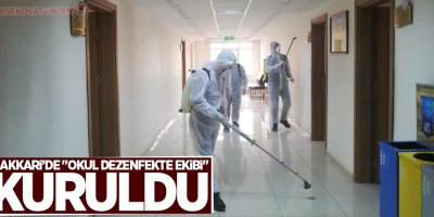 Hakkari’de 'okul dezenfekte ekibi' kuruldu