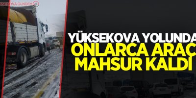 Yüksekova yolunda onlarca araç mahsur kaldı
