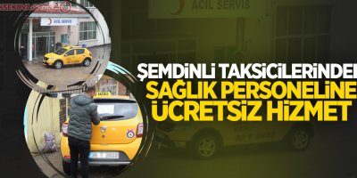 Şemdinli taksicilerinden sağlık personeline ücretsiz hizmet