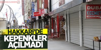 Hakkari'de kepenkler açılmadı