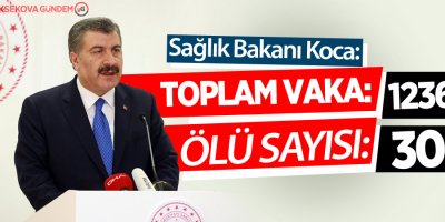 Bakan Koca:' 9 yeni vefatımız var. Toplam vaka sayımız 1236'