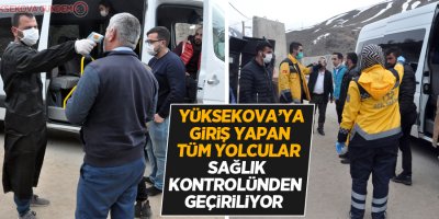 Yüksekova'ya giriş yapan tüm yolcular sağlık kontrolünden geçiriliyor
