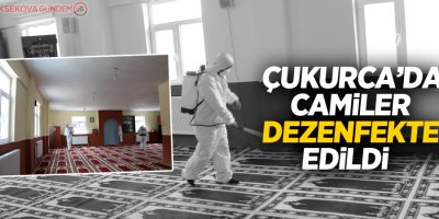 Çukurca’da camiler dezenfekte edildi