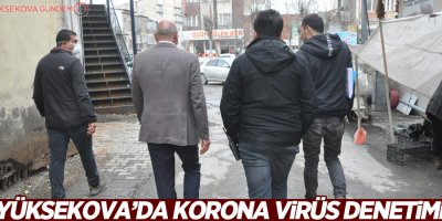 Yüksekova’da korona virüs denetimi