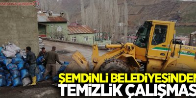 Şemdinli Belediyesinden temizlik çalışması