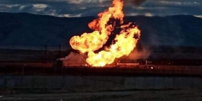 Ağrı'da doğalgaz boru hattı patladı