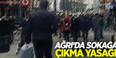 Ağrı'da şartlı sokağa çıkma yasağı
