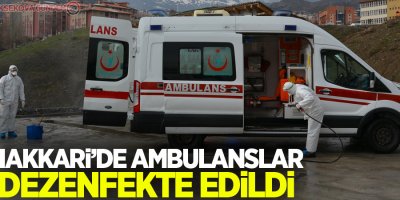 Hakkari’de ambulanslar dezenfekte edildi