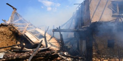 Uşak'ta feci olay: Yangında 82 hayvan telef oldu