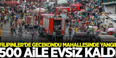 Filipinler’de gecekondu mahallesinde yangın: 500 aile evsiz kaldı