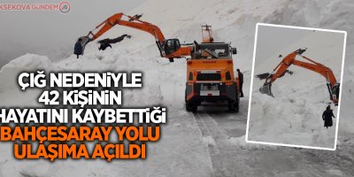 Çığ nedeniyle 42 kişinin hayatını kaybettiği Bahçesaray yolu ulaşıma açıldı