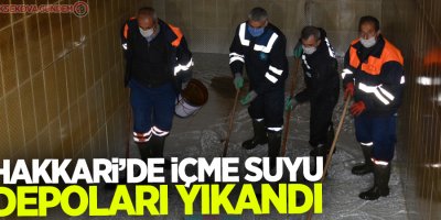 Hakkari’de içme suyu depoları yıkandı