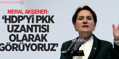 Akşener: 'HDP'yi PKK uzantısı olarak görüyoruz'
