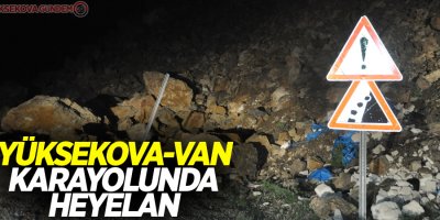 Yüksekova-Van karayolunda heyelan