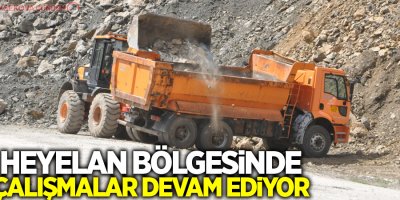 Heyelan bölgesinde çalışmalar devam ediyor