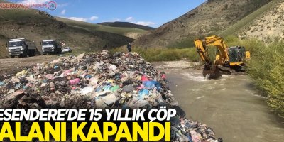 Esendere'de 15 yıllık çöp alanı kapandı