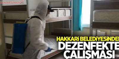 Hakkari Belediyesinden dezenfekte çalışması
