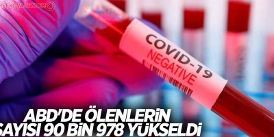 ABD'de korona virüsten ölenlerin sayısı 90 bin 978 yükseldi