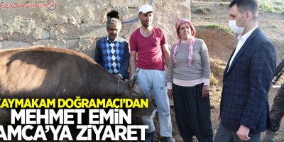 Kaymakam Doğramacı’dan Mehmet Emin amca'ya ziyaret