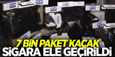 7 bin paket kaçak sigara ele geçirildi
