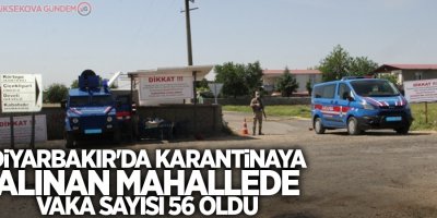 Diyarbakır'da karantinaya alınan mahallede vaka sayısı 56'ya yükseldi
