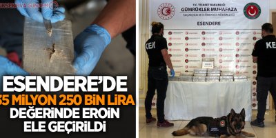 Yüksekova'da 35 milyon 250 bin lira değerinde eroin ele geçirildi