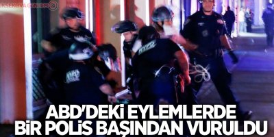 ABD'deki eylemlerde bir polis başından vuruldu