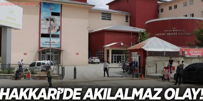 Hakkari'de akılalmaz olay!