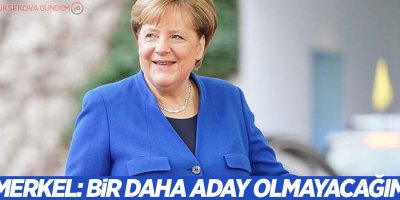 Merkel: Bir daha aday olmayacağım